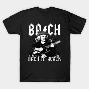 Bach In Black - Classical Rock Parody Johann Sebastian Bach T-Shirt